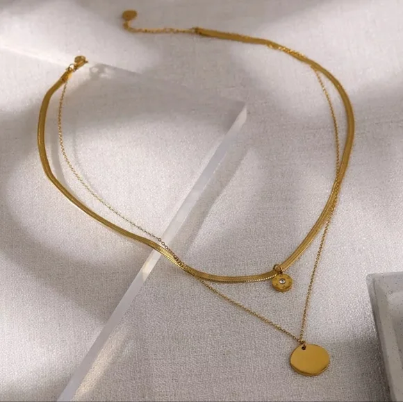 Trendy Two-layered Necklace - Picture 3 of 5